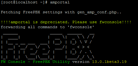 Elenco parametri AMPORTAL per FreePBX v. 10+ (!!!!amportal is depreciated. Please use fwconsole!!!!)